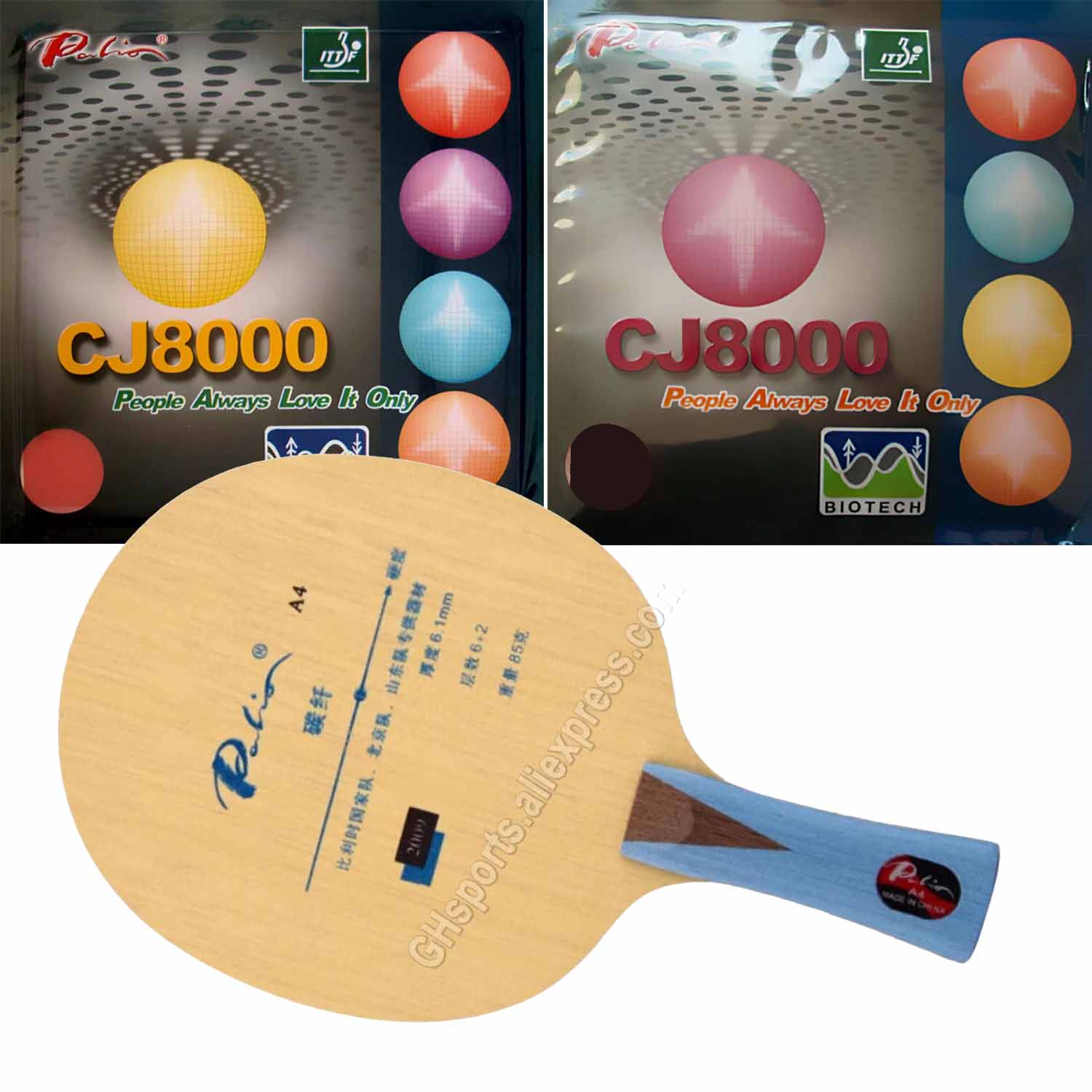 Table Tennis Grip Types - مضرب برو كومبو باليو A4 A